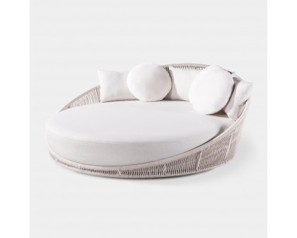 Harbour Maui Daybed - Rope Shell, Copacabana Sand, Aluminum Taupe