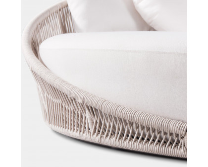 Harbour Maui Daybed - Rope Shell, Copacabana Sand, Aluminum Taupe