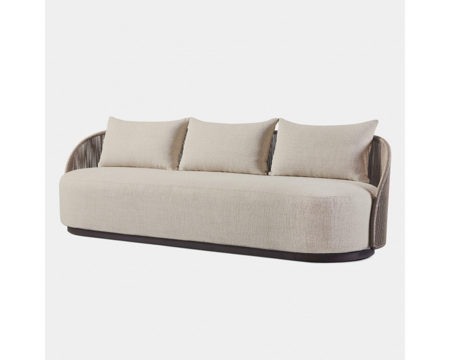 Harbour Milan 3 Seat Sofa - Aluminum Bronze, Lisos Grafito, Twisted Rope Dune