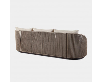 Harbour Milan 3 Seat Sofa - Aluminum Bronze, Lisos Grafito, Twisted Rope Dune