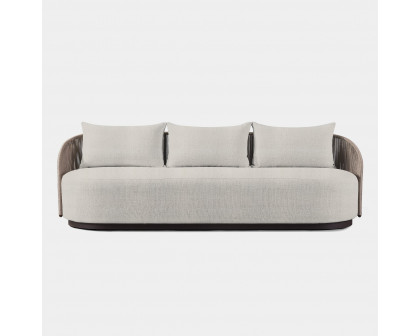 Harbour Milan 3 Seat Sofa - Aluminum Bronze, Lisos Grafito, Twisted Rope Dune