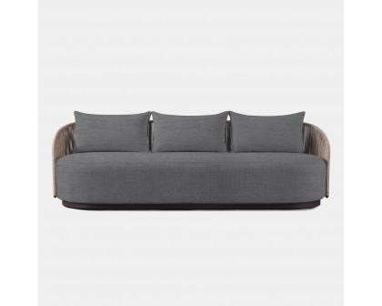 Harbour Milan 3 Seat Sofa - Aluminum Bronze, Lisos Grafito, Twisted Rope Dune