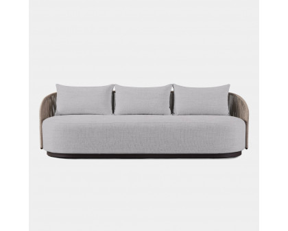 Harbour Milan 3 Seat Sofa - Aluminum Bronze, Lisos Grafito, Twisted Rope Dune