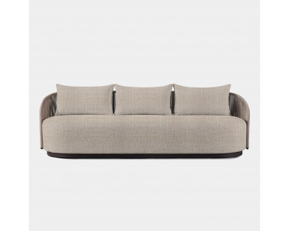 Harbour Milan 3 Seat Sofa - Aluminum Bronze, Lisos Grafito, Twisted Rope Dune