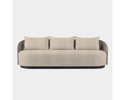 Harbour Milan 3 Seat Sofa - Aluminum Bronze, Lisos Grafito, Twisted Rope Dune