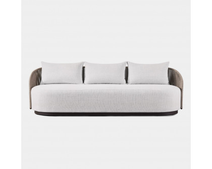 Harbour Milan 3 Seat Sofa - Aluminum Bronze, Lisos Piedra, Twisted Rope Dune