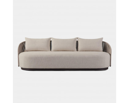 Harbour Milan 3 Seat Sofa - Aluminum Bronze, Copacabana Midnight, Twisted Rope Dune