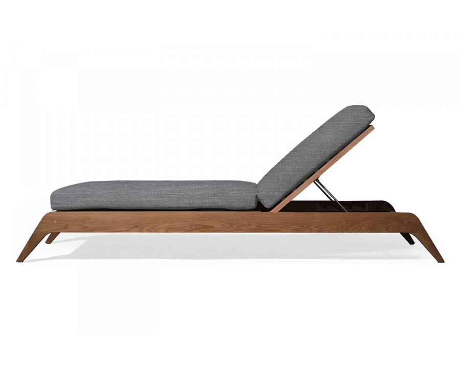 Harbour Mlb Slatted Sun Lounge - Teak Natural, Lisos Piedra