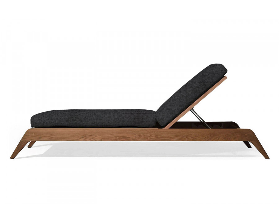 Harbour Mlb Slatted Sun Lounge - Teak Natural, Copacabana Midnight