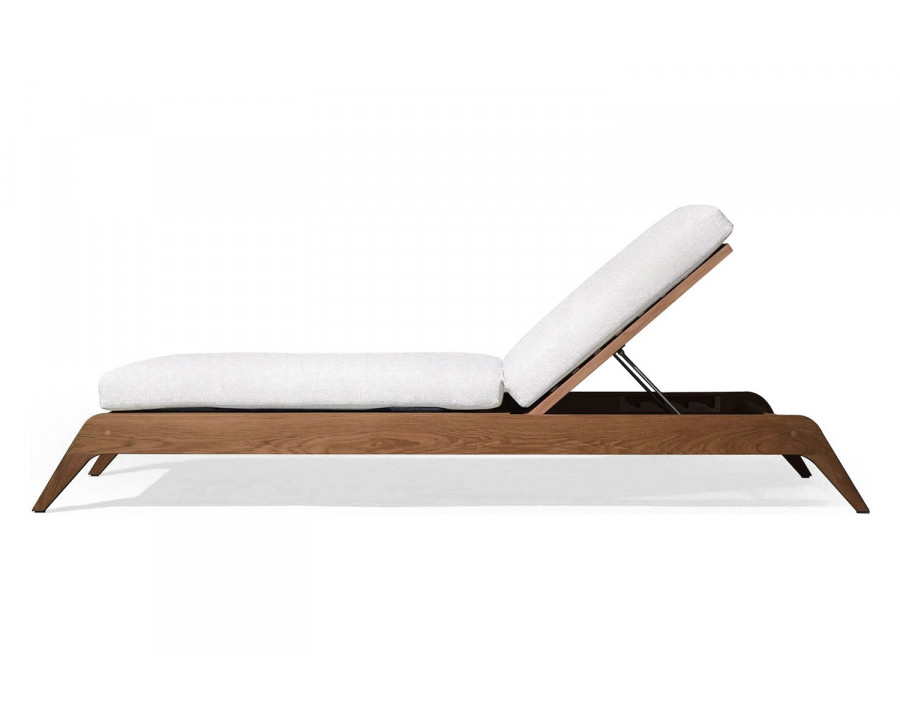 Harbour Mlb Slatted Sun Lounge - Teak Natural, Panama Blanco