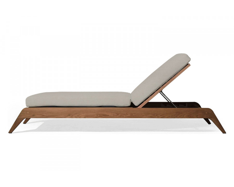 Harbour Mlb Slatted Sun Lounge - Teak Natural, Panama Marble