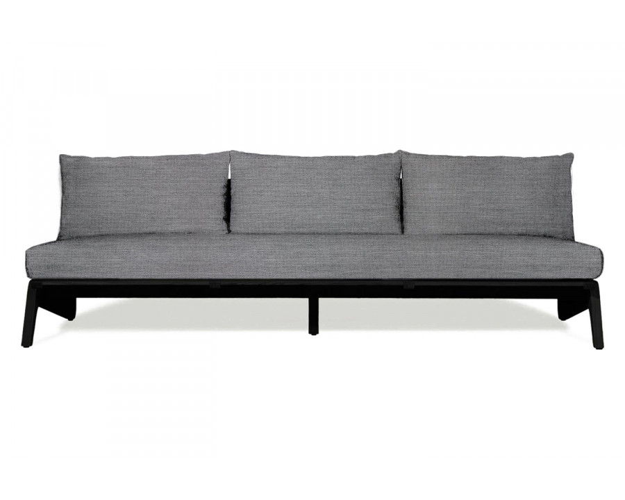 Harbour Mlb 3 Seat Armless Sofa - Teak Charcoal, Lisos Piedra