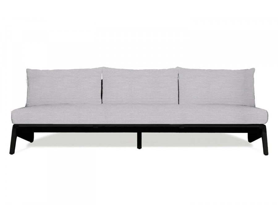 Harbour Mlb 3 Seat Armless Sofa - Teak Charcoal, Panama Cloud