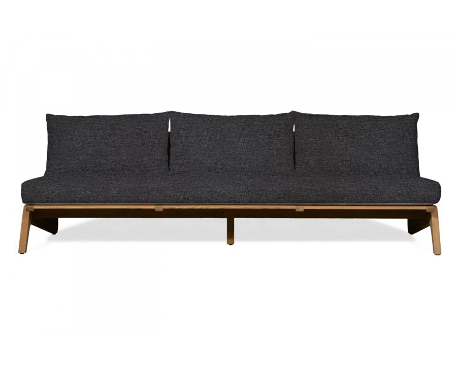 Harbour Mlb 3 Seat Armless Sofa - Teak Natural, Lisos Grafito