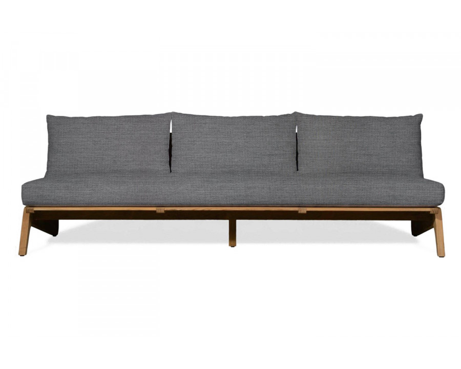 Harbour Mlb 3 Seat Armless Sofa - Teak Natural, Lisos Piedra