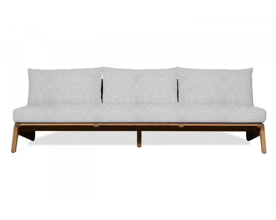 Harbour Mlb 3 Seat Armless Sofa - Teak Natural, Copacabana Sand