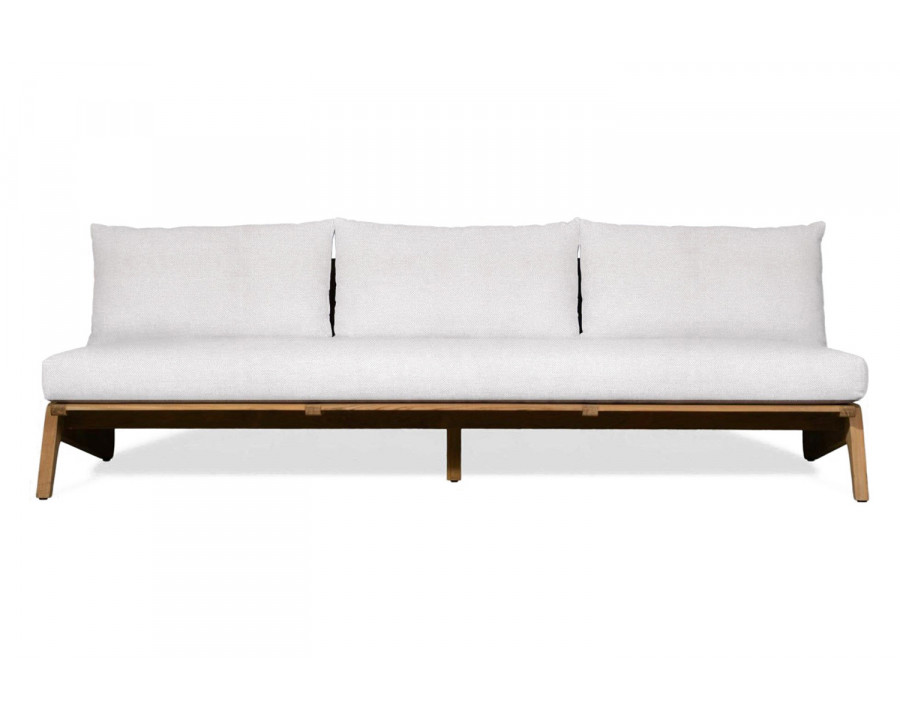 Harbour Mlb 3 Seat Armless Sofa - Teak Natural, Panama Blanco