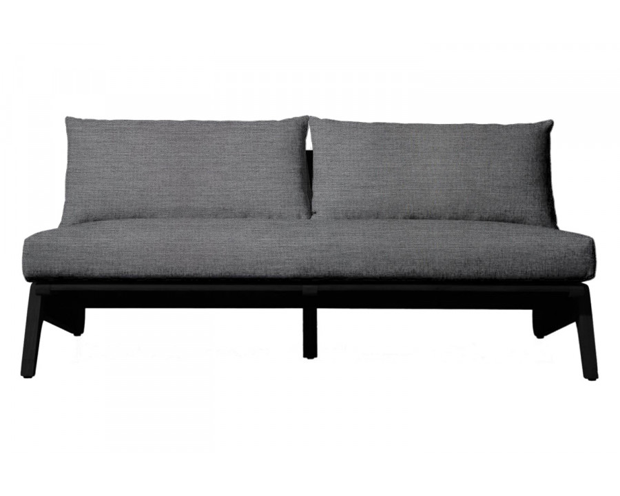 Harbour Mlb 2 Seat Armless Sofa - Teak Charcoal, Lisos Piedra