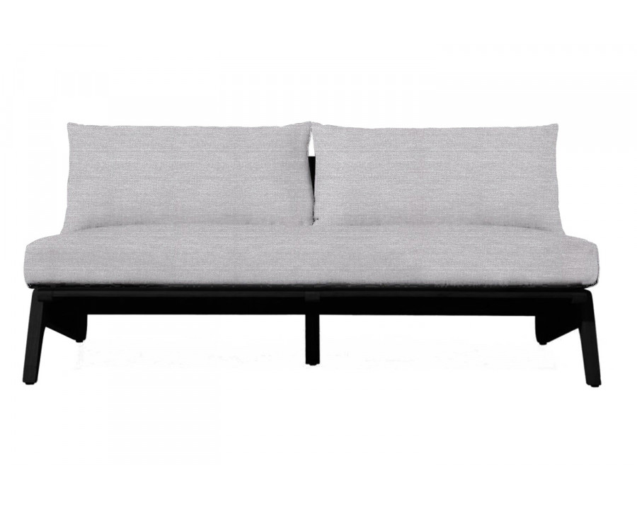 Harbour Mlb 2 Seat Armless Sofa - Teak Charcoal, Panama Cloud