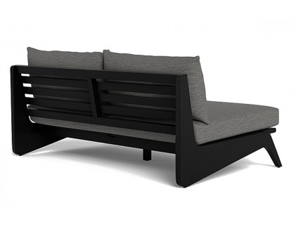 Harbour Mlb 2 Seat Armless Sofa - Teak Charcoal, Panama Cloud