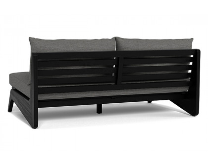 Harbour Mlb 2 Seat Armless Sofa - Teak Charcoal, Panama Cloud