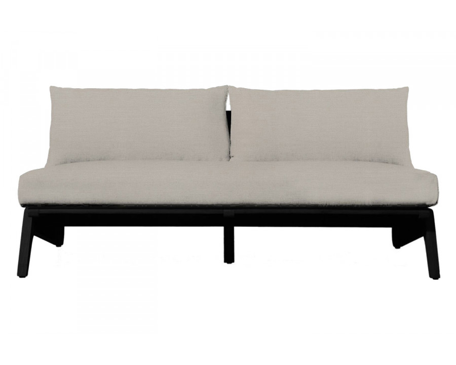 Harbour Mlb 2 Seat Armless Sofa - Teak Charcoal, Panama Marble