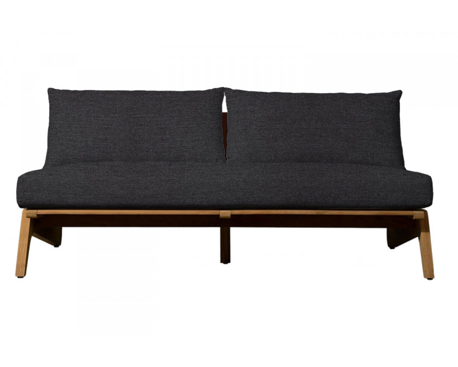 Harbour Mlb 2 Seat Armless Sofa - Teak Natural, Lisos Grafito