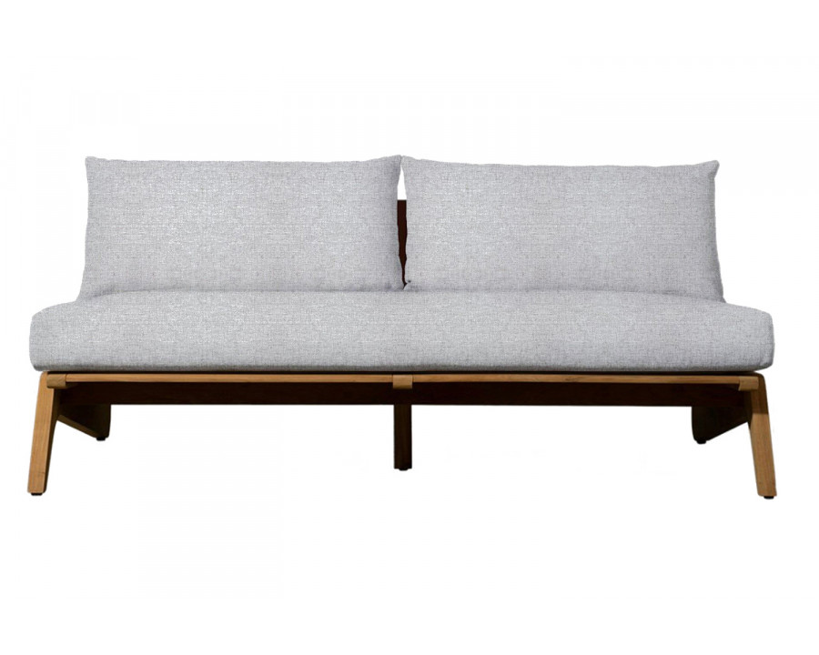 Harbour Mlb 2 Seat Armless Sofa - Teak Natural, Copacabana Sand