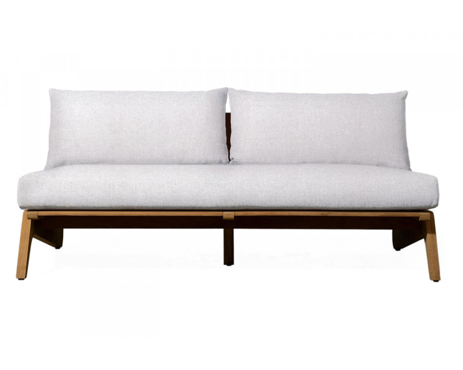 Harbour Mlb 2 Seat Armless Sofa - Teak Natural, Panama Blanco