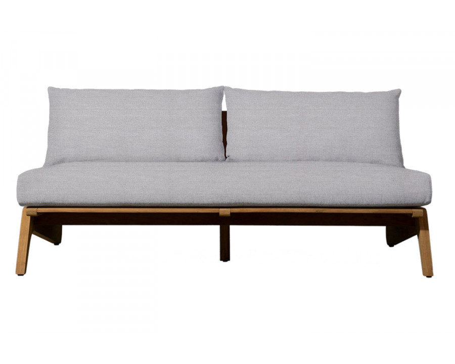 Harbour Mlb 2 Seat Armless Sofa - Teak Natural, Panama Cloud