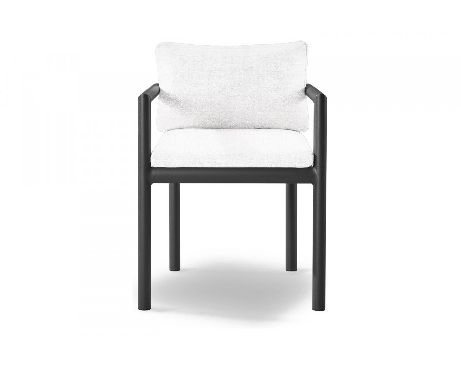 Harbour Moab Dining Chair - Aluminum Asteroid, Panama Blanco