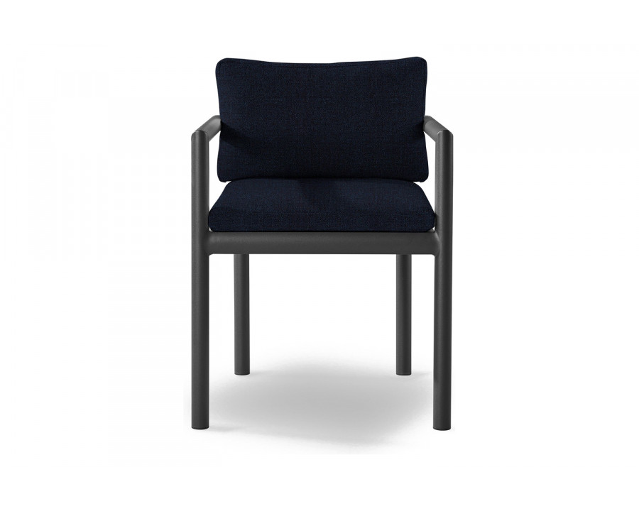 Harbour Moab Dining Chair - Aluminum Asteroid, Siesta Indigo