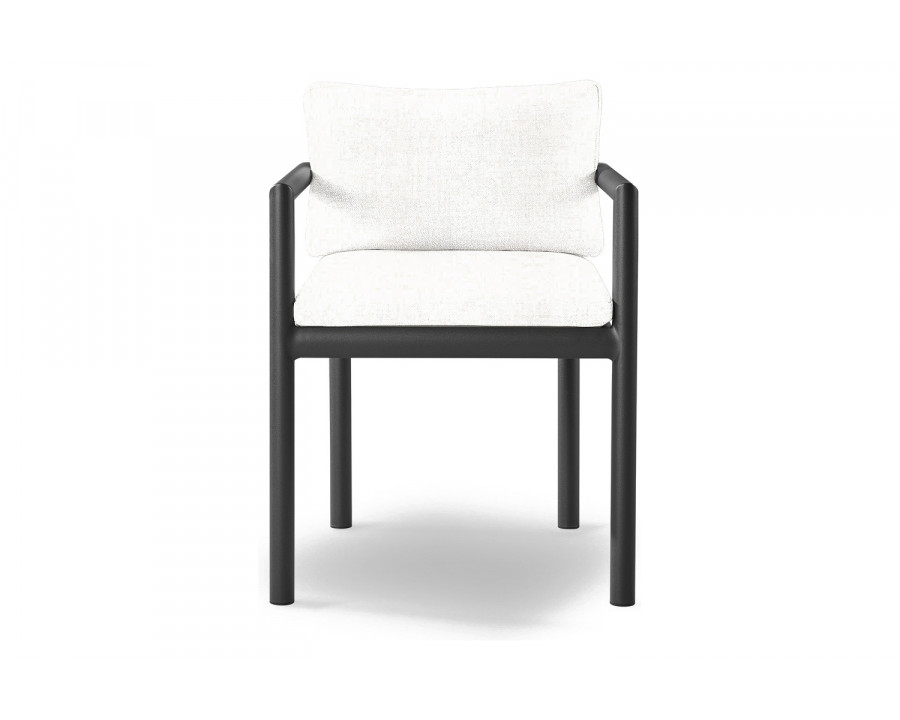 Harbour Moab Dining Chair - Aluminum Asteroid, Siesta Ivory