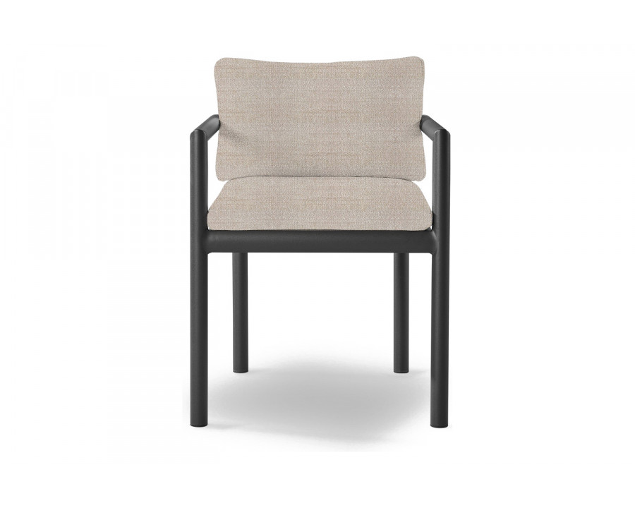 Harbour Moab Dining Chair - Aluminum Asteroid, Siesta Taupe