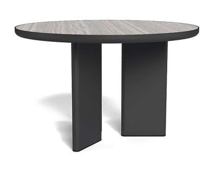 Harbour Moab 48" Round Dining Table - Aluminum Asteroid