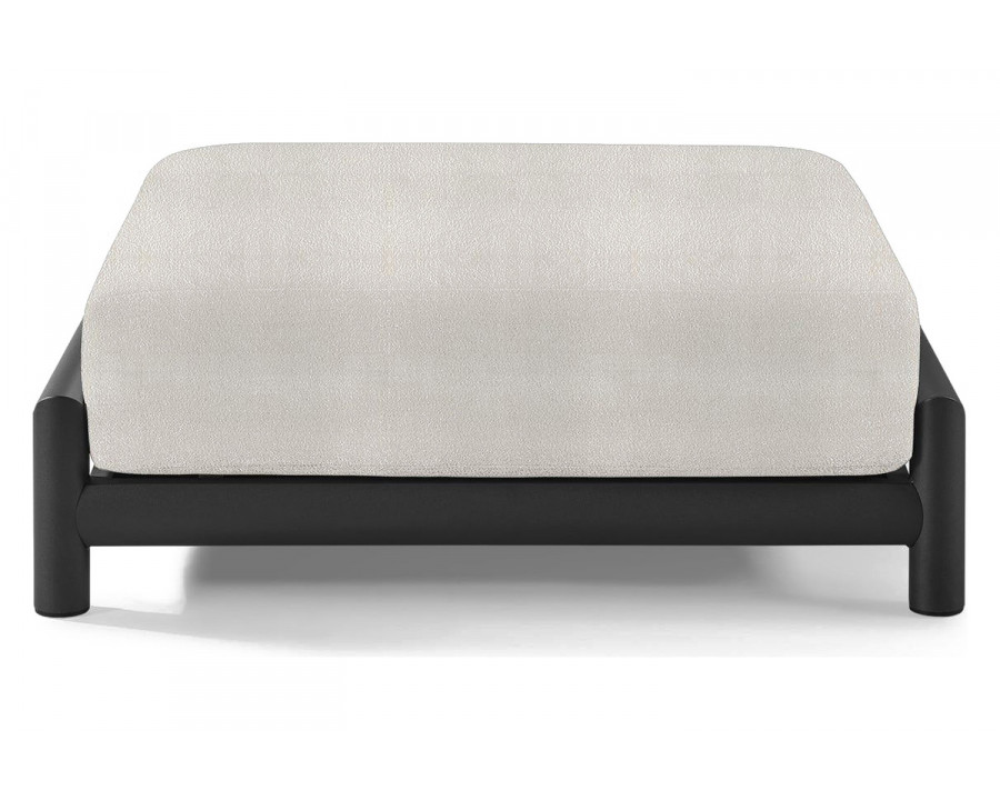 Harbour Moab Ottoman - Aluminum Asteroid, Riviera Ivory