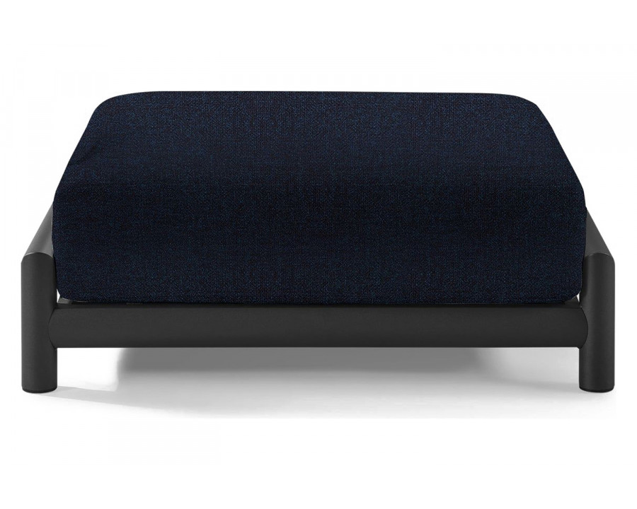 Harbour Moab Ottoman - Aluminum Asteroid, Siesta Indigo