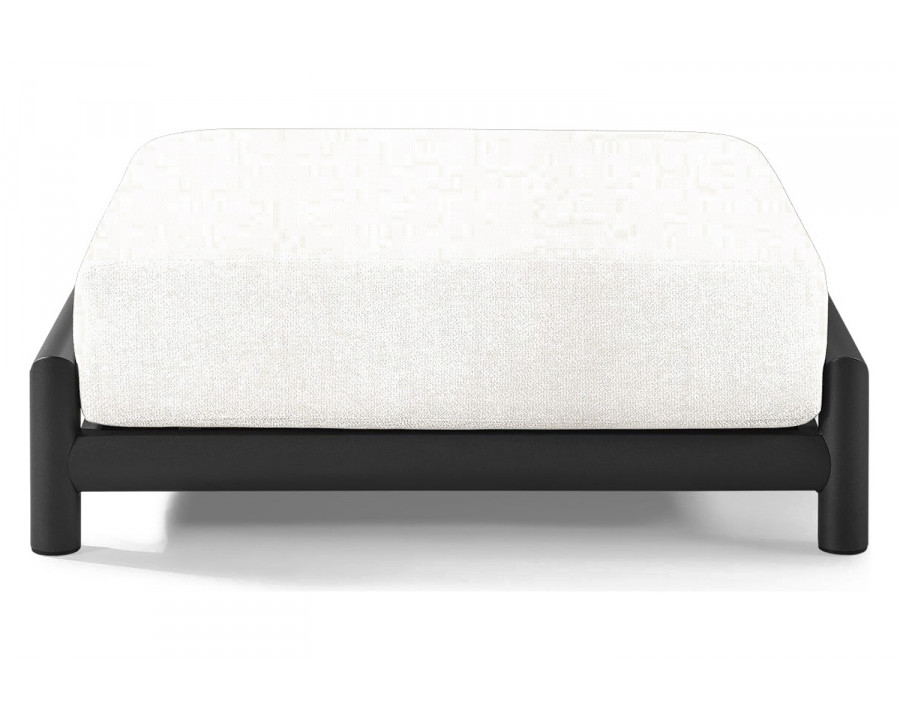 Harbour Moab Ottoman - Aluminum Asteroid, Siesta Ivory