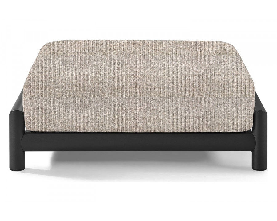 Harbour Moab Ottoman - Aluminum Asteroid, Siesta Taupe