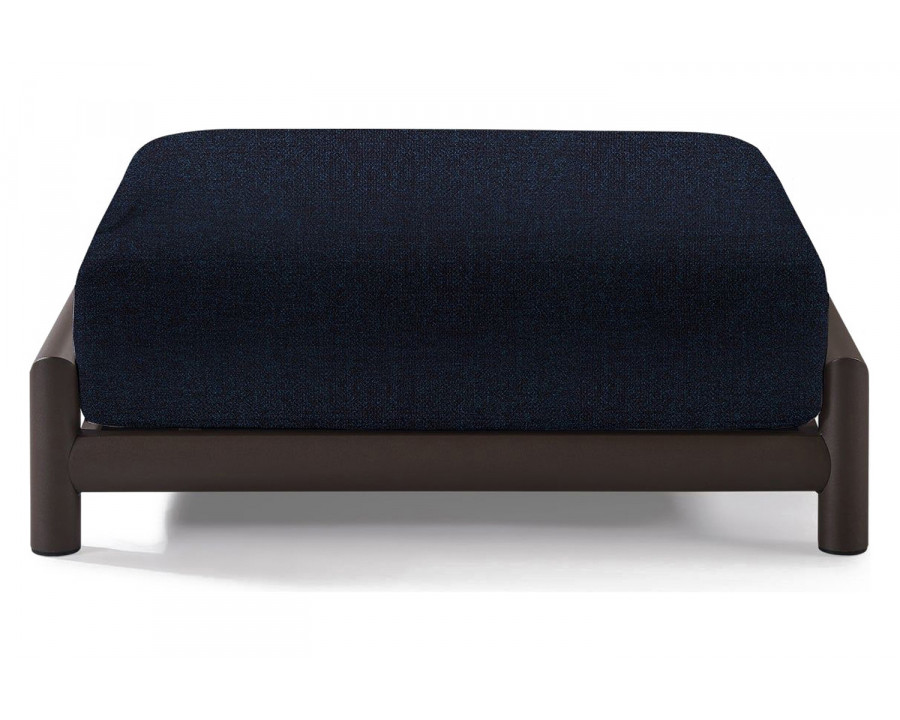 Harbour Moab Ottoman - Aluminum Bronze, Siesta Indigo