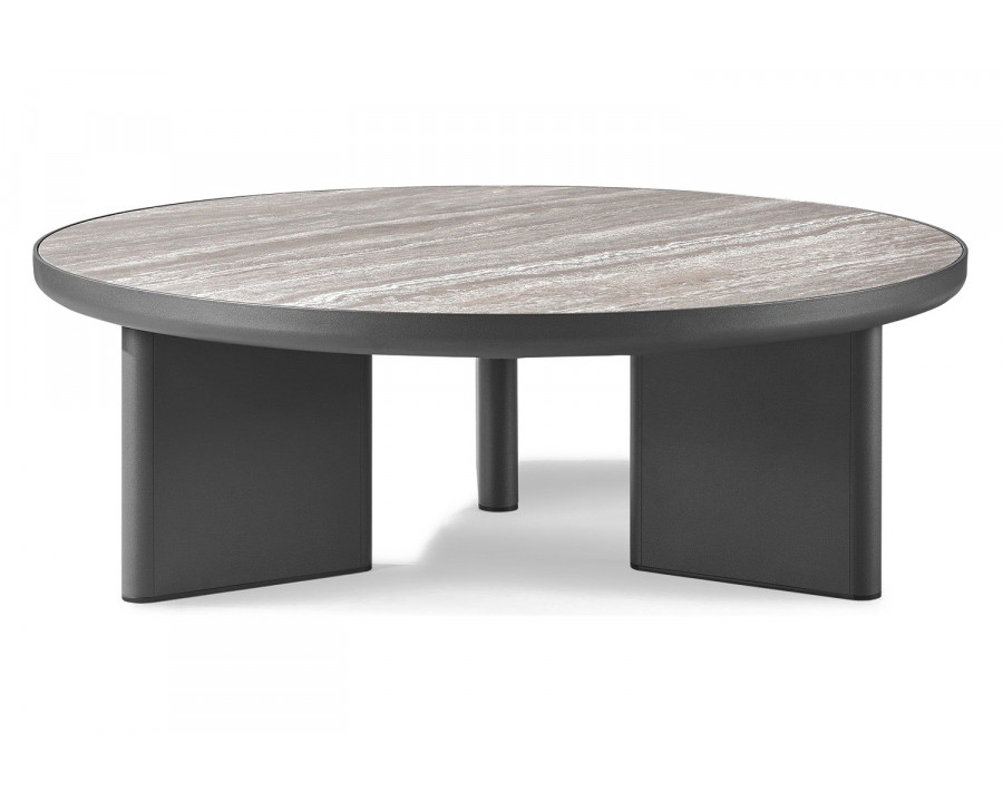 Harbour Moab Round Coffee Table - Aluminum Asteroid