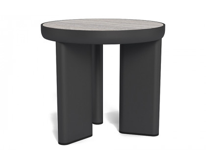 Harbour Moab Round Side Table - Aluminum Asteroid