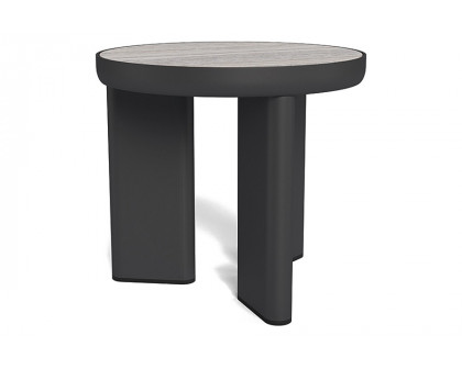 Harbour Moab Round Side Table - Aluminum Asteroid