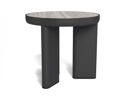 Harbour Moab Round Side Table - Aluminum Asteroid