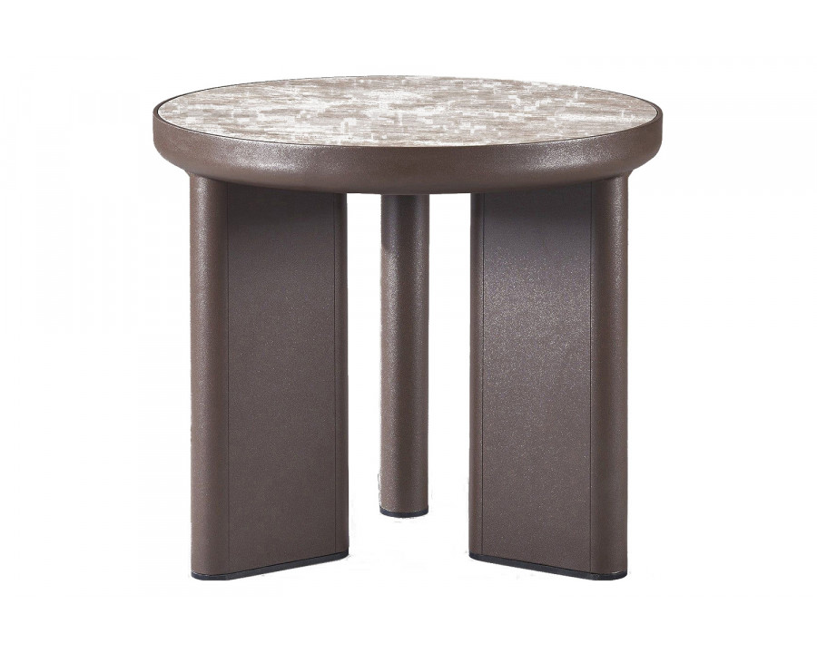 Harbour Moab Round Side Table - Aluminum Bronze