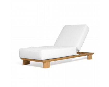 Harbour Newport Sun Lounge - Teak Natural, Lisos Piedra, Batyline White