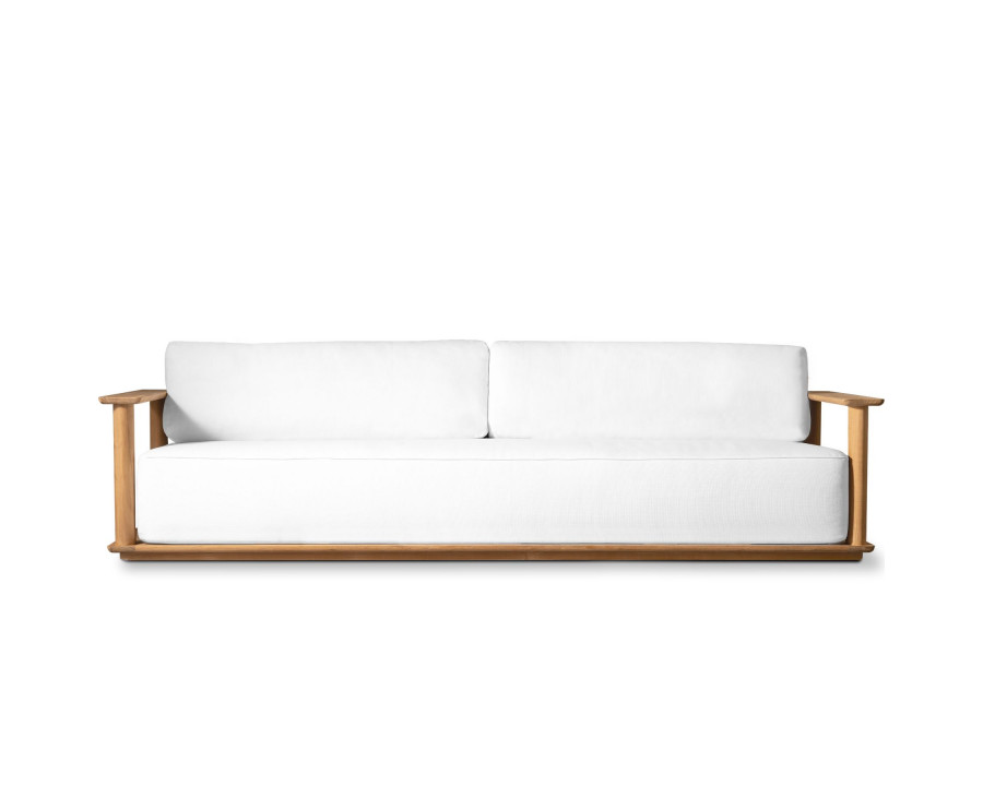 Harbour Newport 3 Seat Sofa - Teak Natural, Lisos Grafito, Batyline White