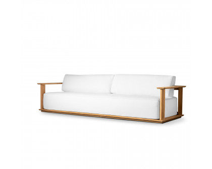 Harbour Newport 3 Seat Sofa - Teak Natural, Lisos Grafito, Batyline White