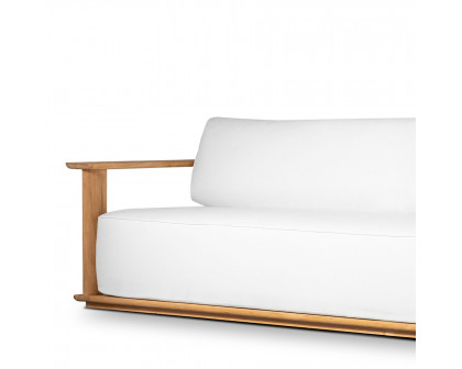 Harbour Newport 3 Seat Sofa - Teak Natural, Lisos Grafito, Batyline White