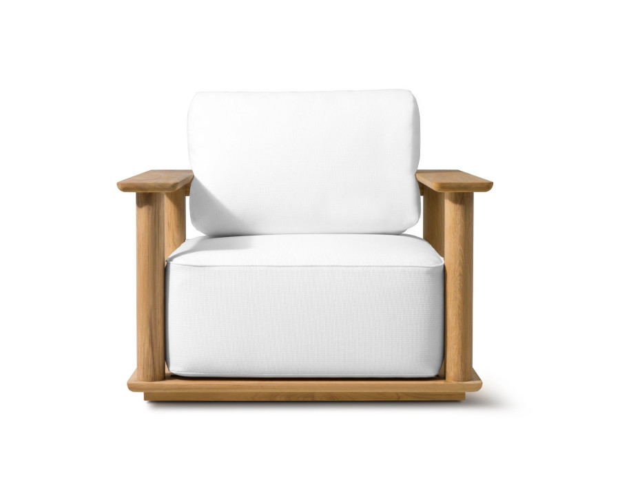 Harbour Newport Swivel Lounge Chair - Teak Natural, Lisos Grafito, Batyline White